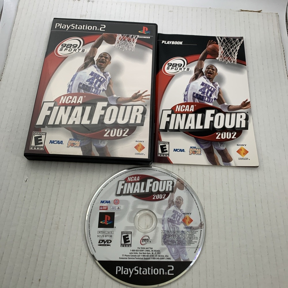 NCAA Final Four 2002 Sony PlayStation 2 PS2 CIB 989 Sports Basketball Game